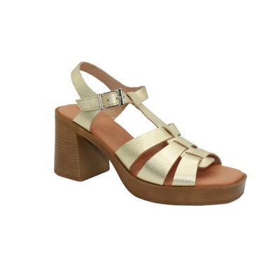 Eric Michael Misha Leather Block Heel Sandal