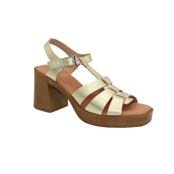 Eric Michael Misha Leather Block Heel Sandal