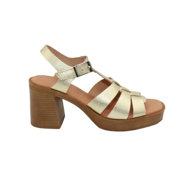 Eric Michael Misha Leather Block Heel Sandal