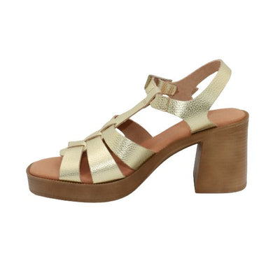 Eric Michael Misha Leather Block Heel Sandal