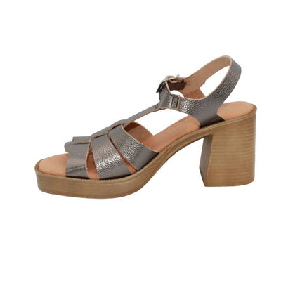 Eric Michael Misha Leather Block Heel Sandal