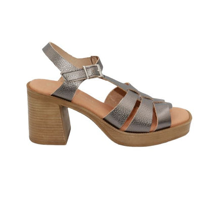 Eric Michael Misha Leather Block Heel Sandal