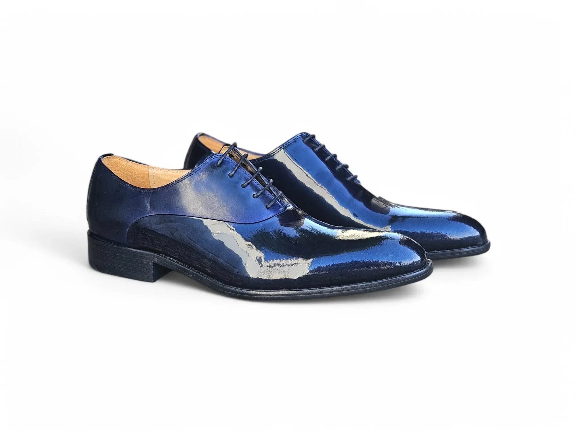 Carrucci Shoes Men's Mix Media Patent Leather Oxford Patent Leather KS479 611P