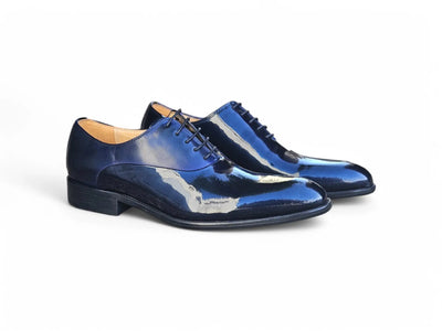 Carrucci Shoes Men's Mix Media Patent Leather Oxford Patent Leather KS479 611P
