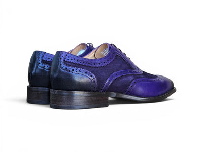 Carrucci Shoes Men's Wingtip Oxford Leather And Suede KS509 25SC
