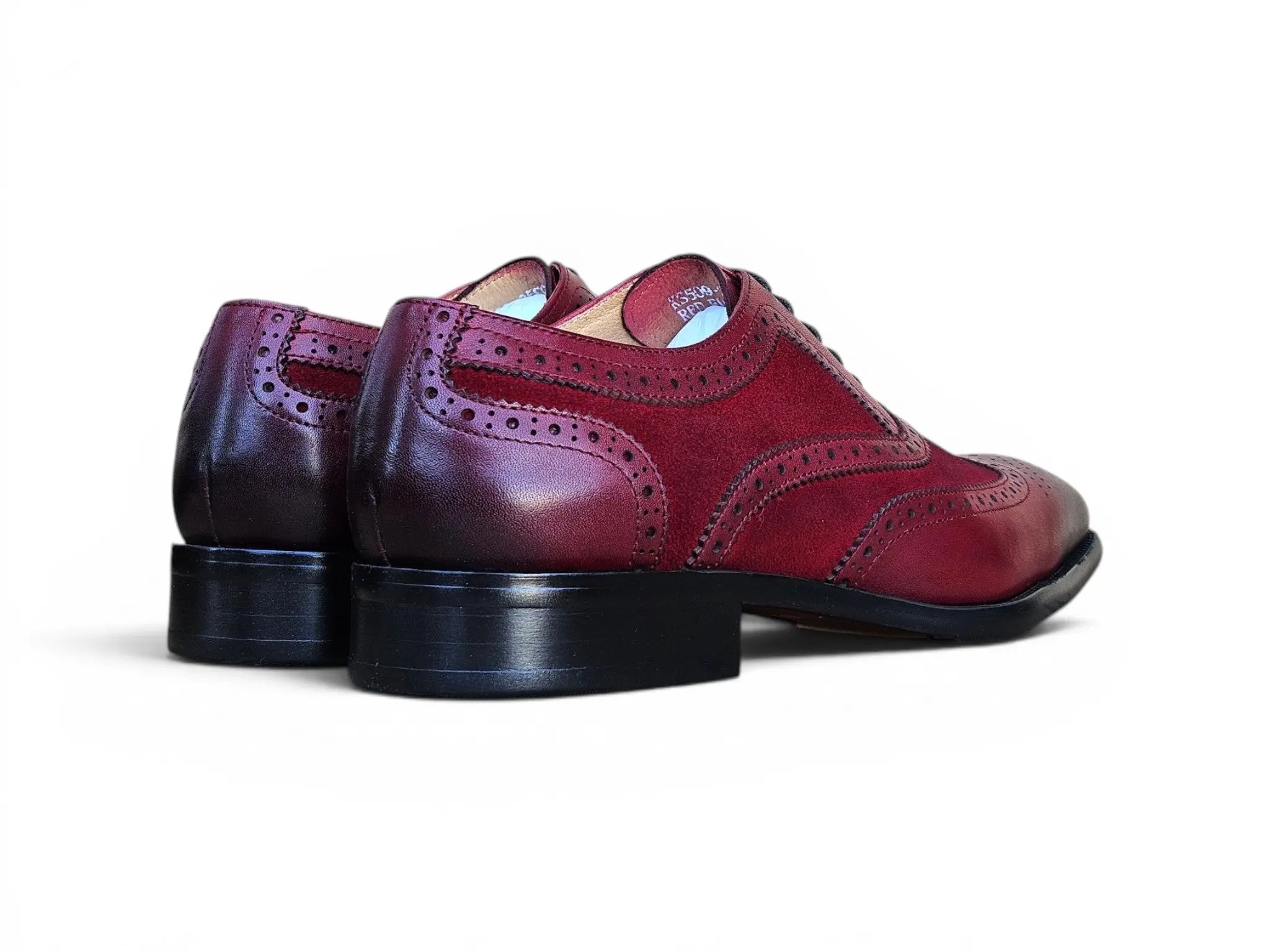 Carrucci Shoes Men's Wingtip Oxford Leather And Suede KS509 25SC