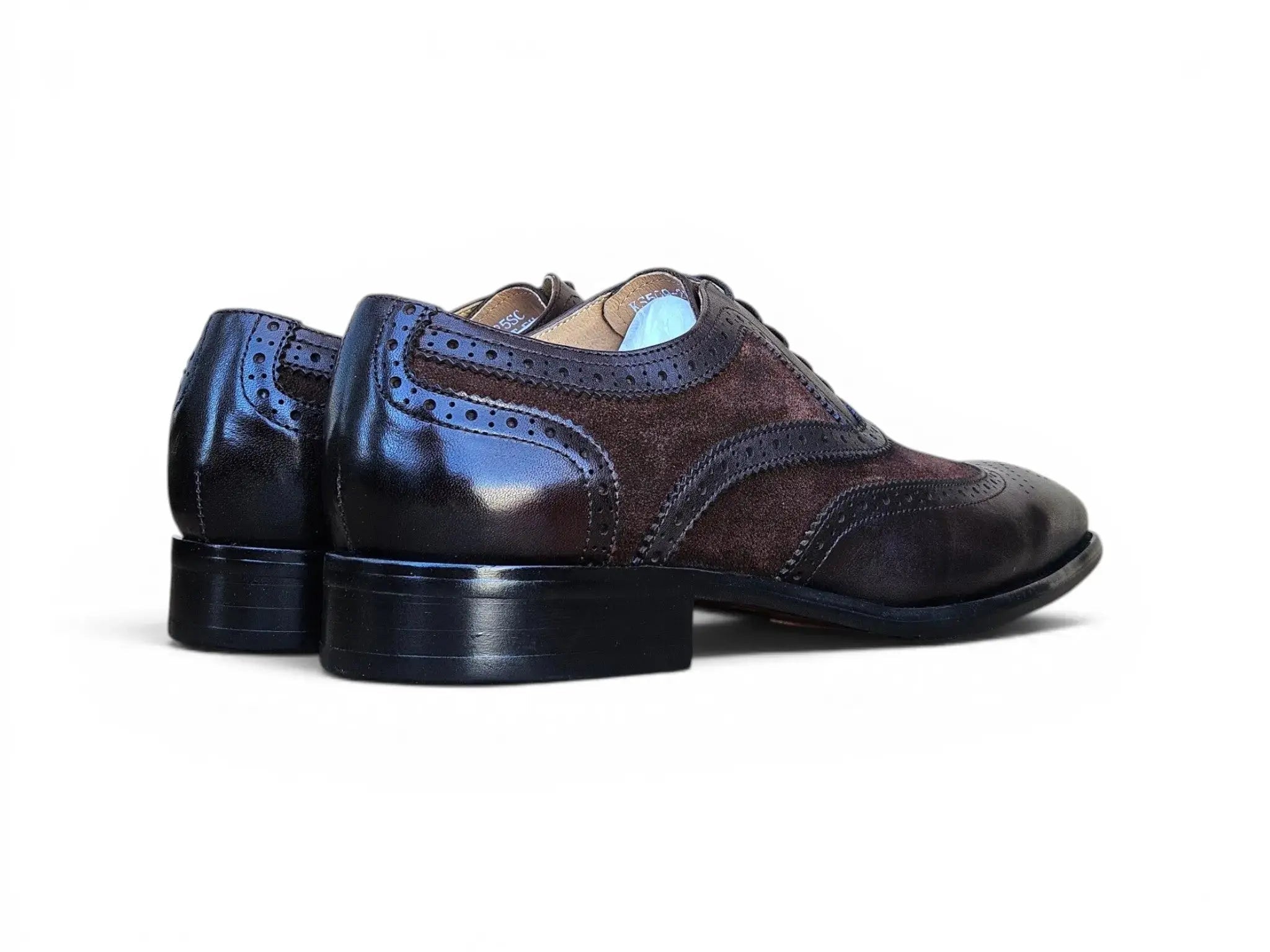 Carrucci Shoes Men's Wingtip Oxford Leather And Suede KS509 25SC