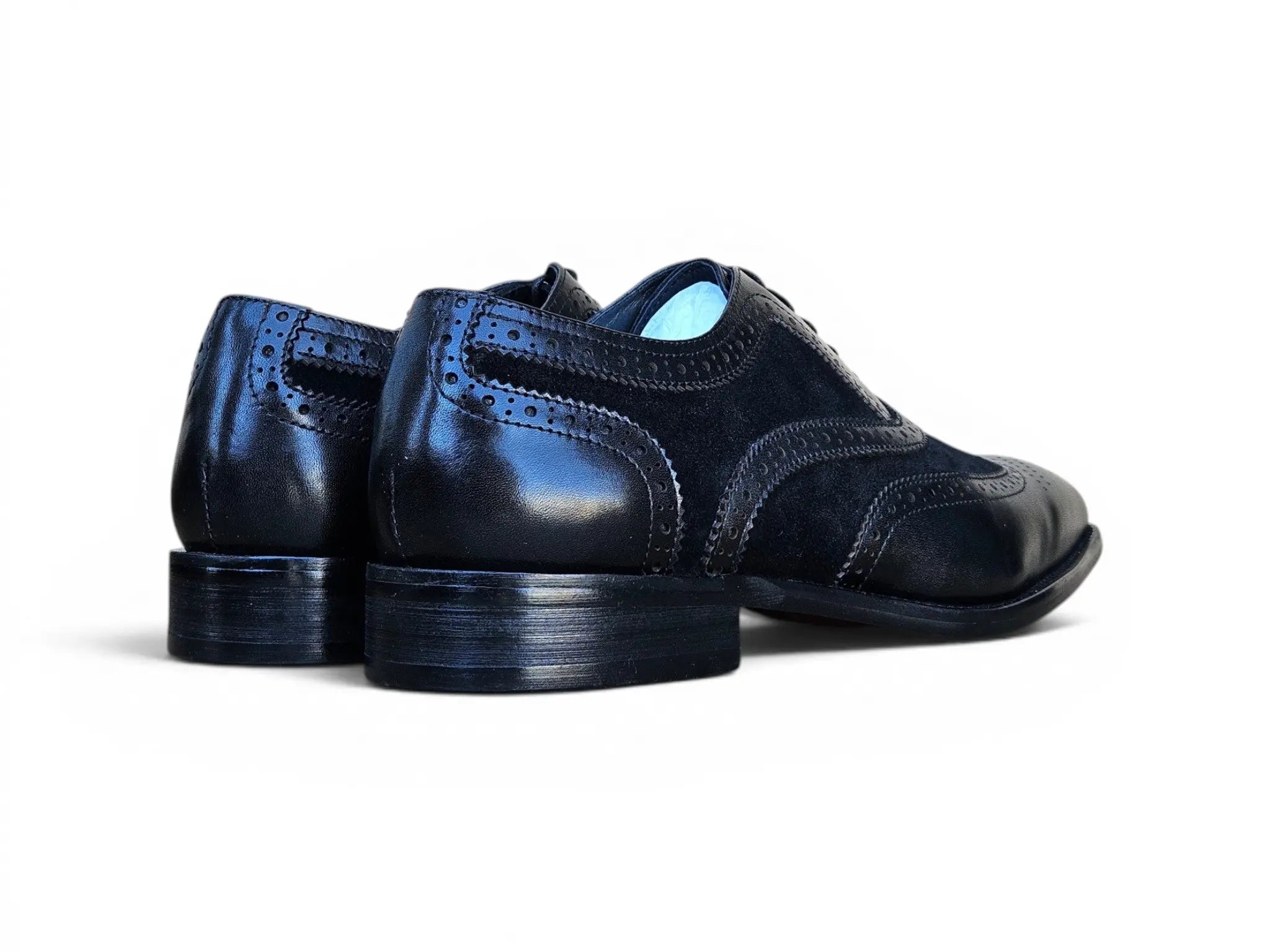 Carrucci Shoes Men's Wingtip Oxford Leather And Suede KS509 25SC