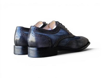 Carrucci Shoes Men's Wingtip Oxford Leather And Suede KS509 25SC