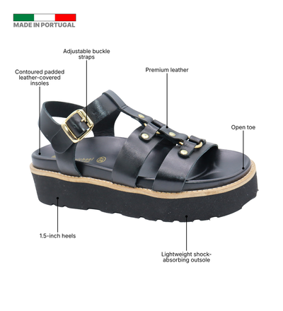 Eric Michael Monaco Asymmetric Womens Sandal