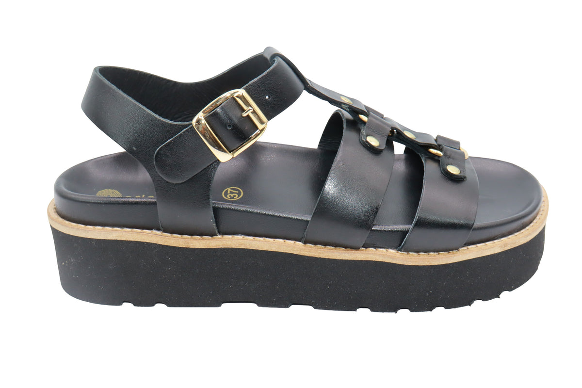 La Plume Shoes Eric Michael Monaco Asymmetric Womens Sandal – product view 1