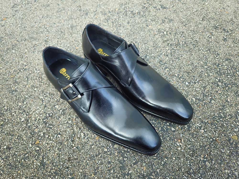 Carrucci Shoes Monk Strap Buckle Leather Loafer Burnished Finish view 10