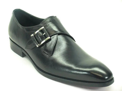 Carrucci Shoes Monk Strap Buckle Leather Loafer Burnished Finish view 11