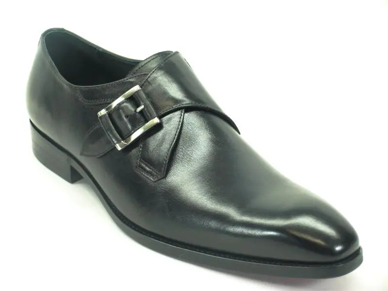 Carrucci Shoes Monk Strap Buckle Leather Loafer Burnished Finish view 11