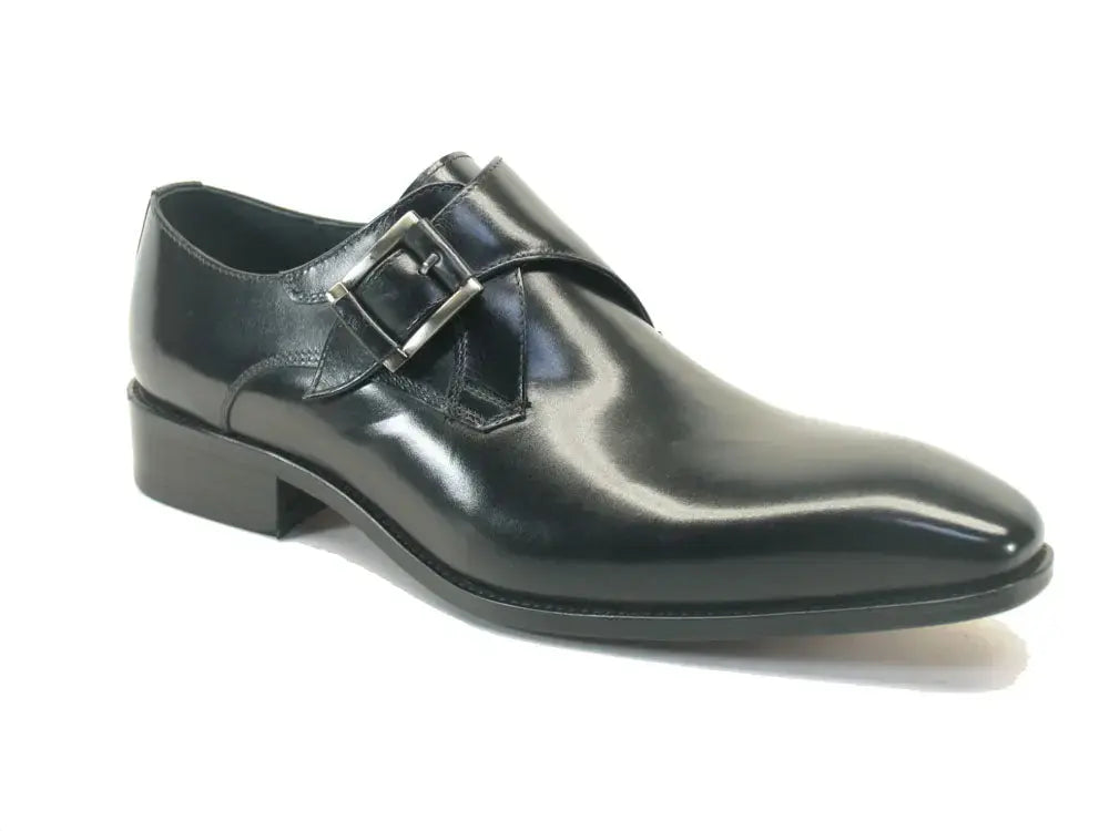 Carrucci Shoes Monk Strap Buckle Leather Loafer Burnished Finish view 12