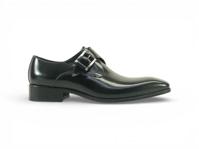 Carrucci Shoes Monk Strap Buckle Leather Loafer Burnished Finish view 8