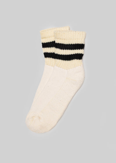 American Trench The Mono Stripe Quarter Crew Socks side view