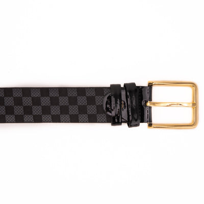 The Monte Carlo Black Leather Belt