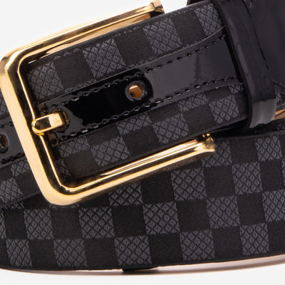 The Monte Carlo Black Leather Belt
