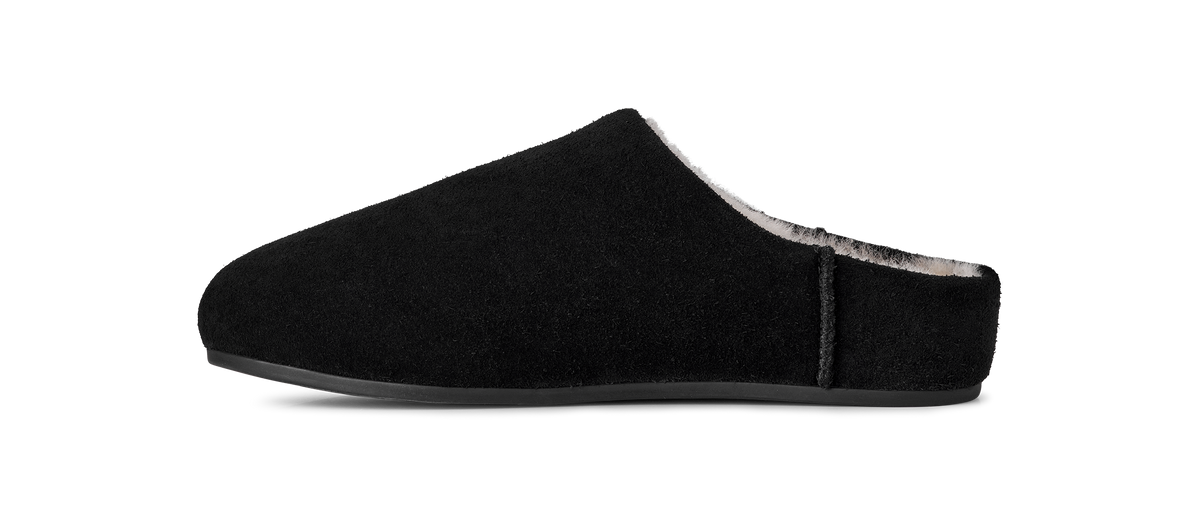 UGG Elea Womens Slip-On Slippers — Black Suede