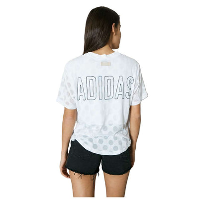 adidas Women's Burnout Dots T-Shirt - White/White