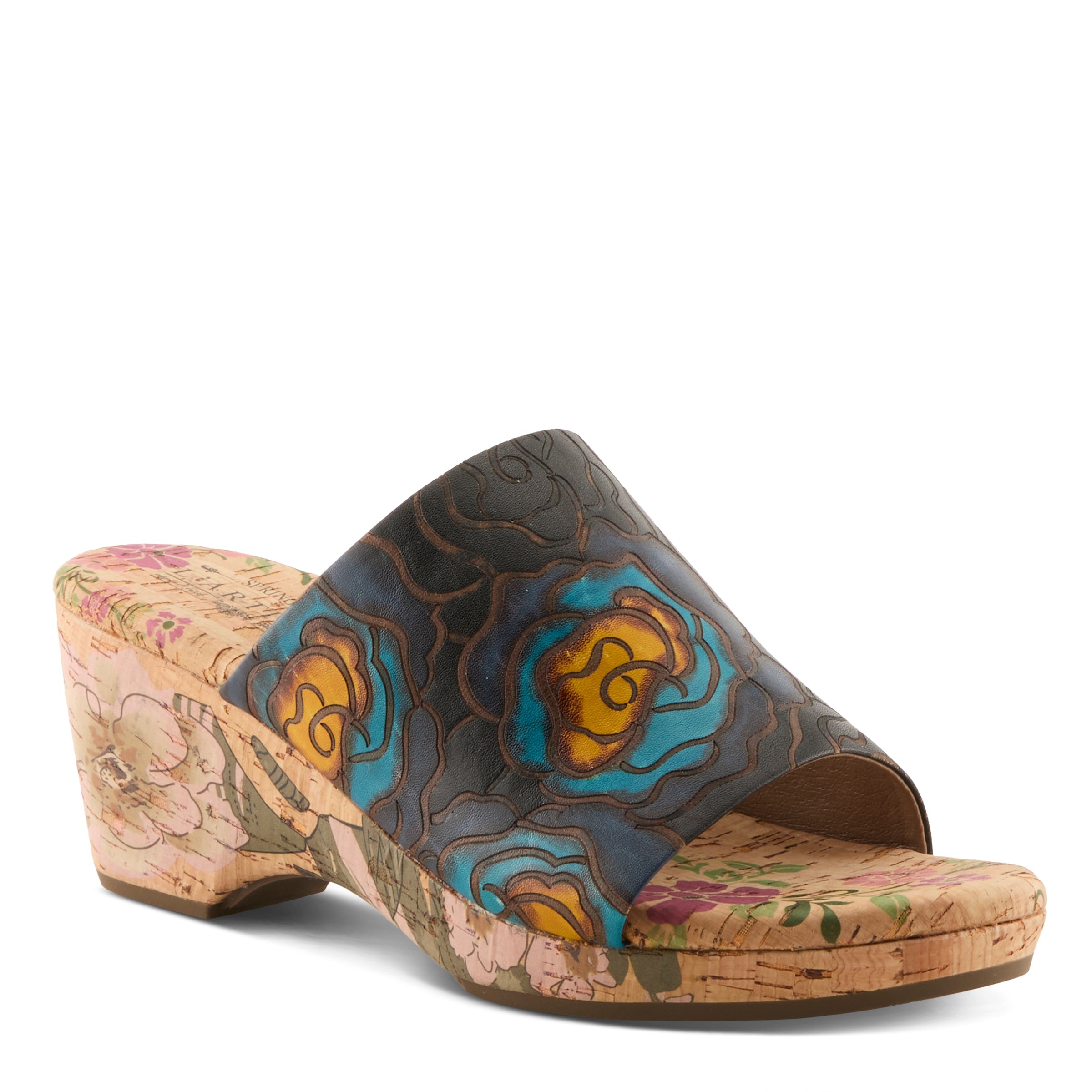 L'Artiste L'ARTISTE NICENEASY SANDALS sandal in tan multi with handcrafted leather design