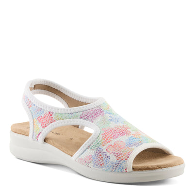 Flexus FLEXUS NYAMAN-ART SANDALS sandal in white multi with flexible sole