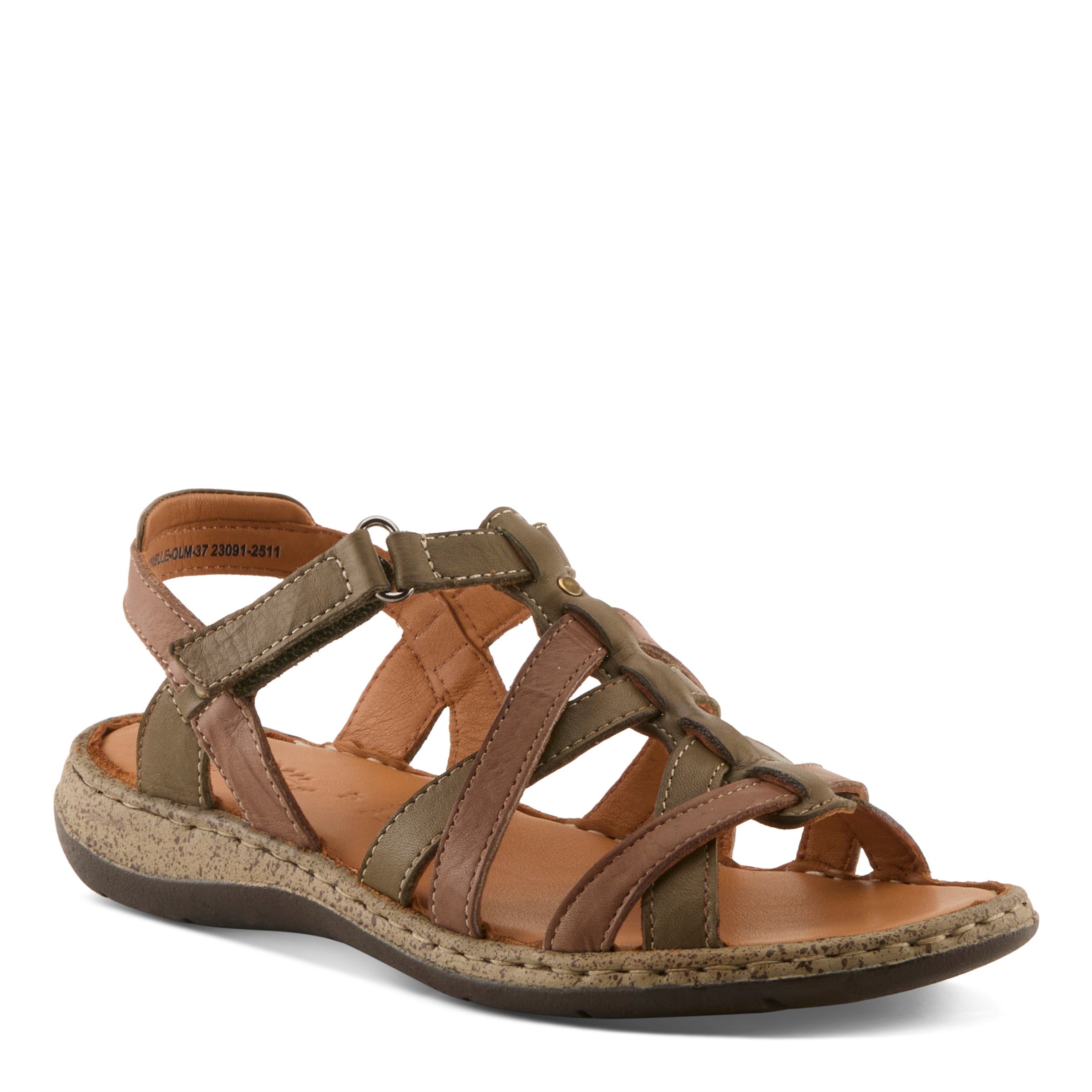 Spring Step SPRING STEP NYXELLE SANDALS sandal in olive multi with comfortable everyday design