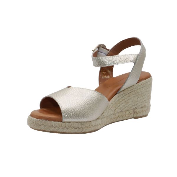 Eric Michael Napa Textured Leather Wedge Sandal