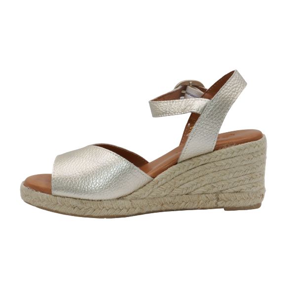 Eric Michael Napa Textured Leather Wedge Sandal
