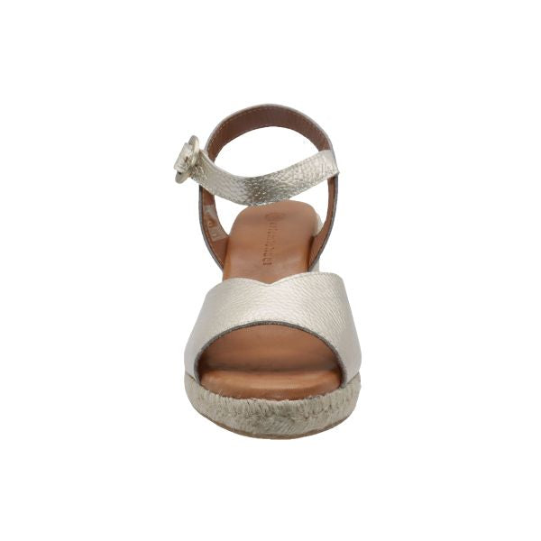 Eric Michael Napa Textured Leather Wedge Sandal
