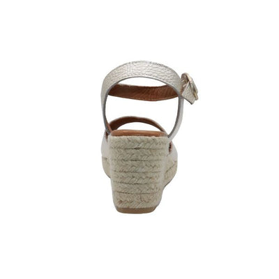 Eric Michael Napa Textured Leather Wedge Sandal