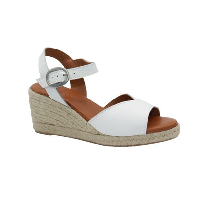 Eric Michael Napa Textured Leather Wedge Sandal