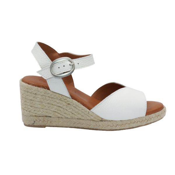 Eric Michael Napa Textured Leather Wedge Sandal