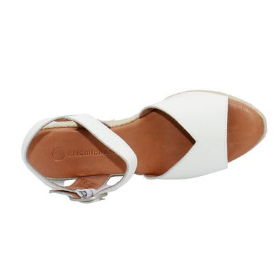 Eric Michael Napa Textured Leather Wedge Sandal