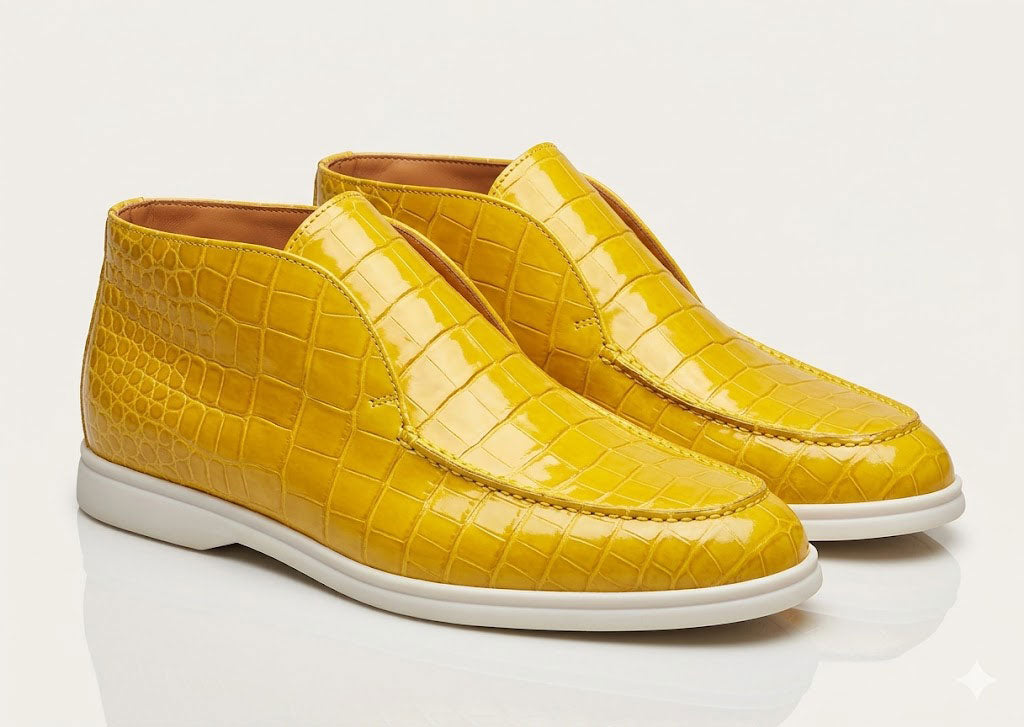 C&E Fashions  Maurice Nashville Custom Made Alligator Shoe - Yellow – product view 1
