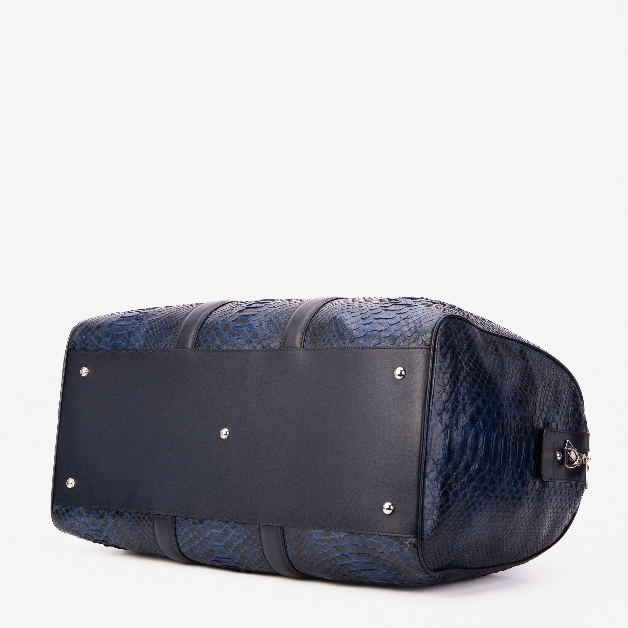 The Velar Navy Hand-Painted Python Leather Weekender Bag