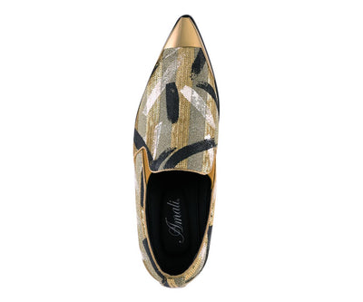 Amali Nelson Gold Slippers — product view 4