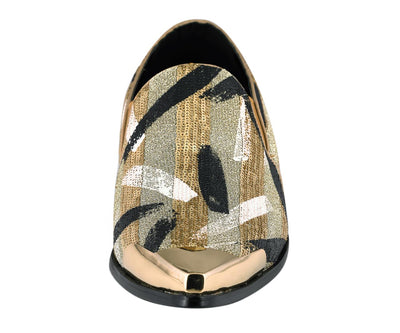Amali Nelson Gold Slippers — product view 5
