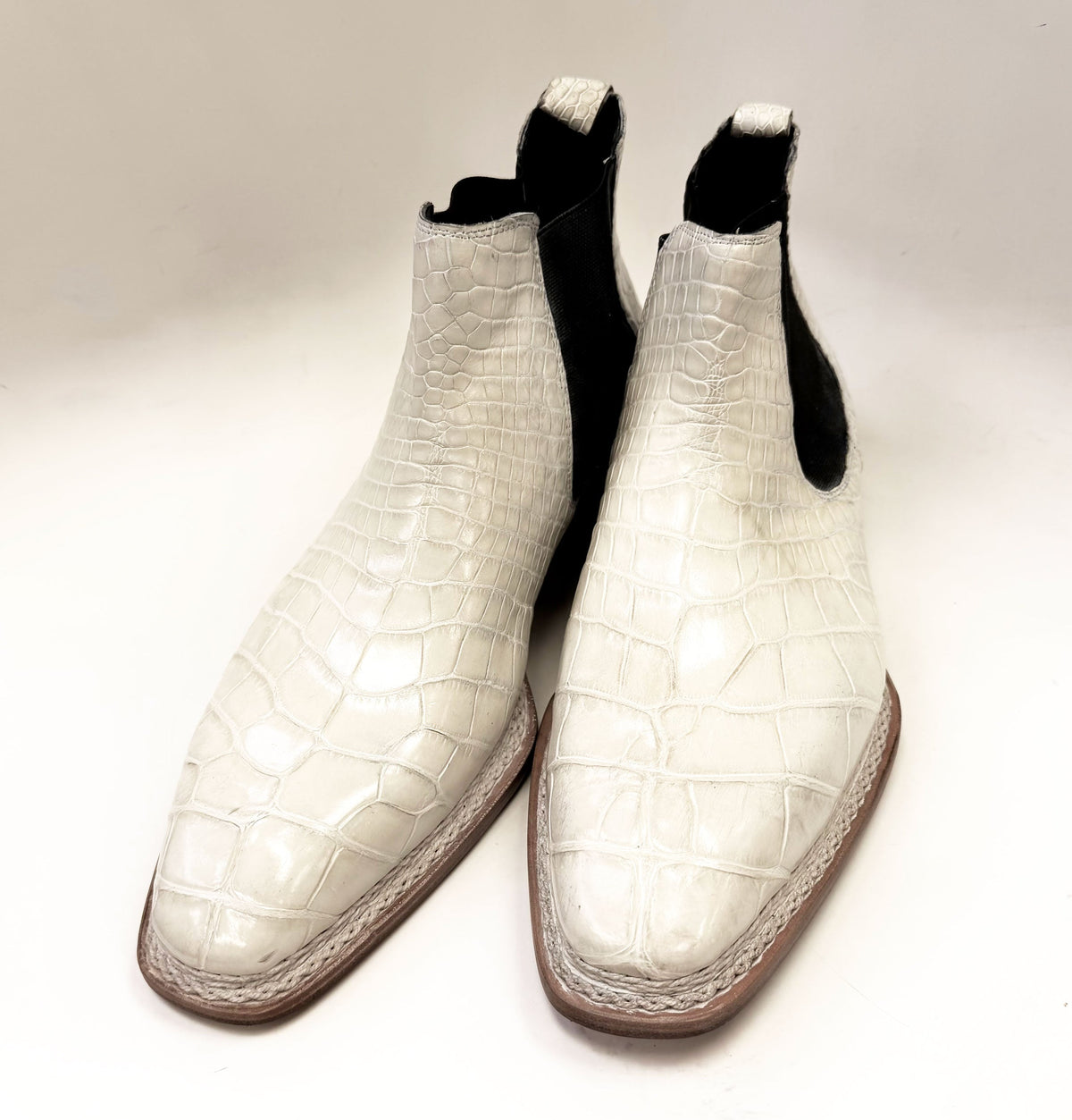 Maurice New York Custom Made Alligator Boot - White