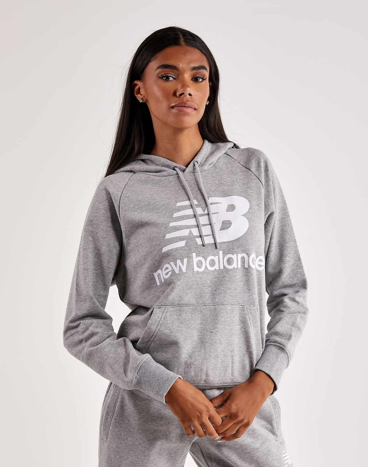 New Balance NB Essentials Womens Hoodie — Grey
