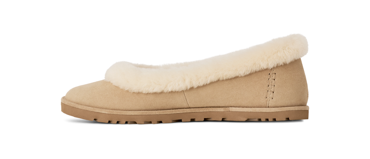 UGG Zora Ballet Womens Flats — Sand Suede