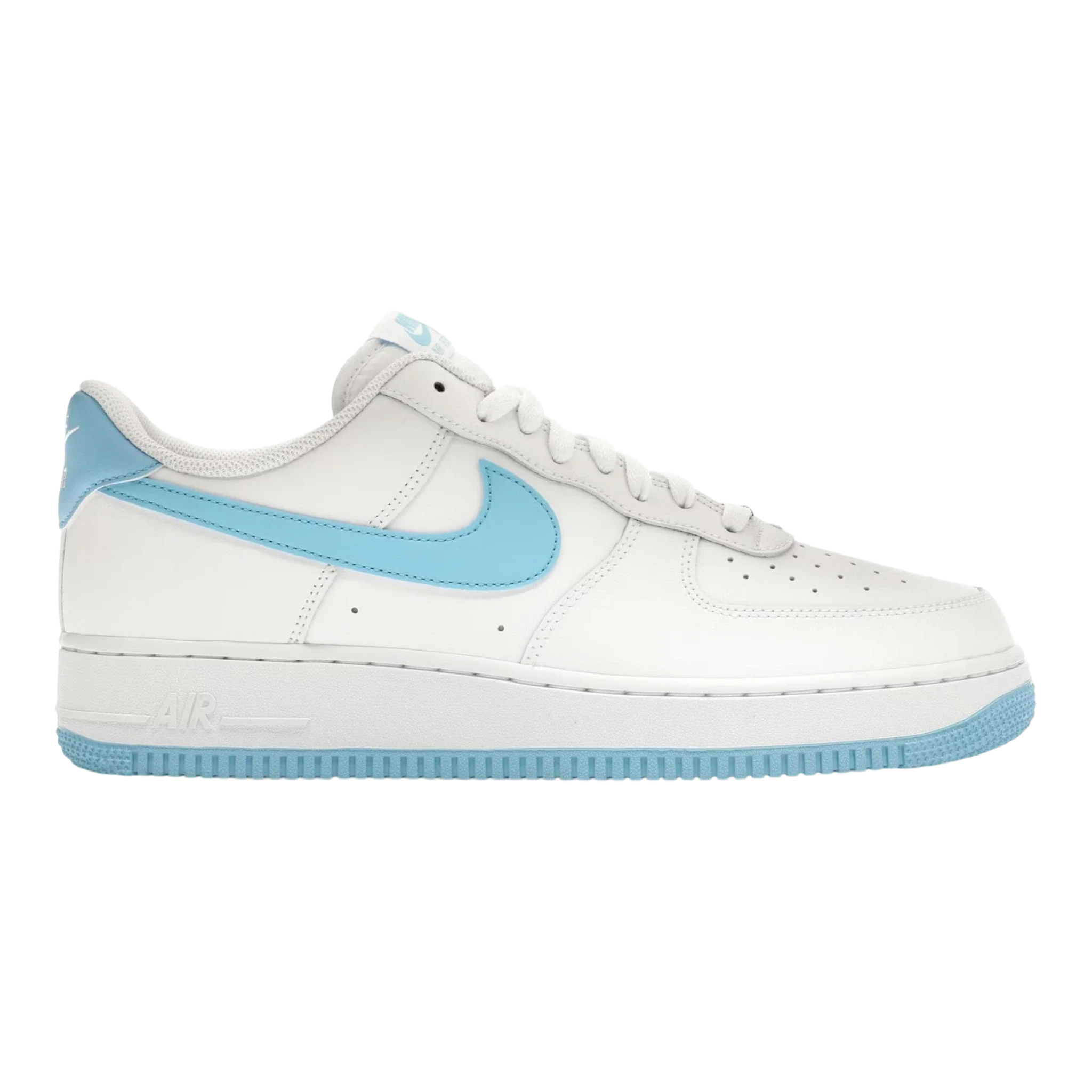 Nike Air Force 1 '07 Men's Sneakers — White/Aquarius Blue Low-Top
