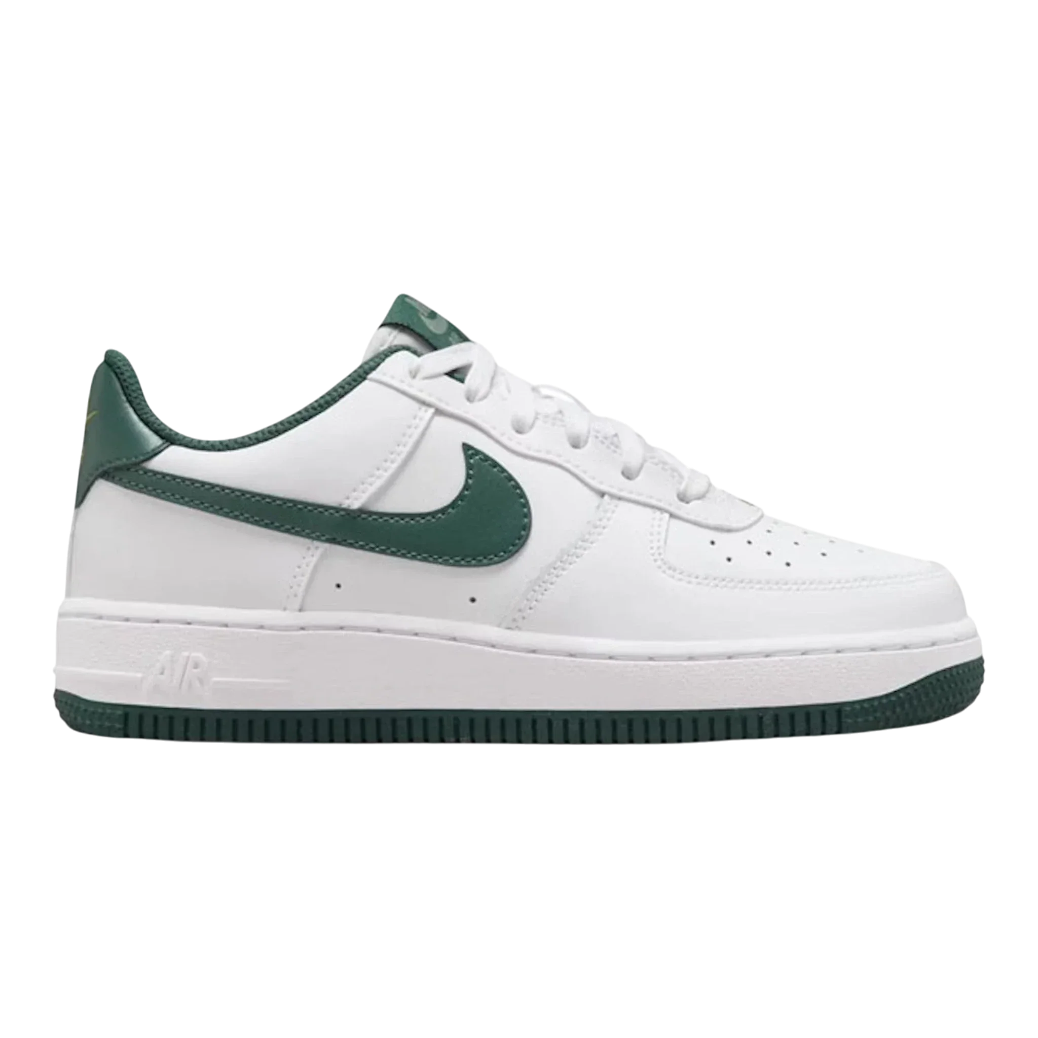 Nike Air Force 1 Big Kids' (GS) Sneakers — White/Vintage Green Low-Top