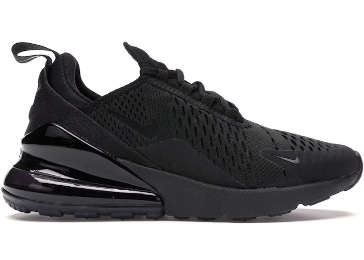 Nike Air Max 270 Women's Sneakers — Black/Black-Black Mesh Low-Top