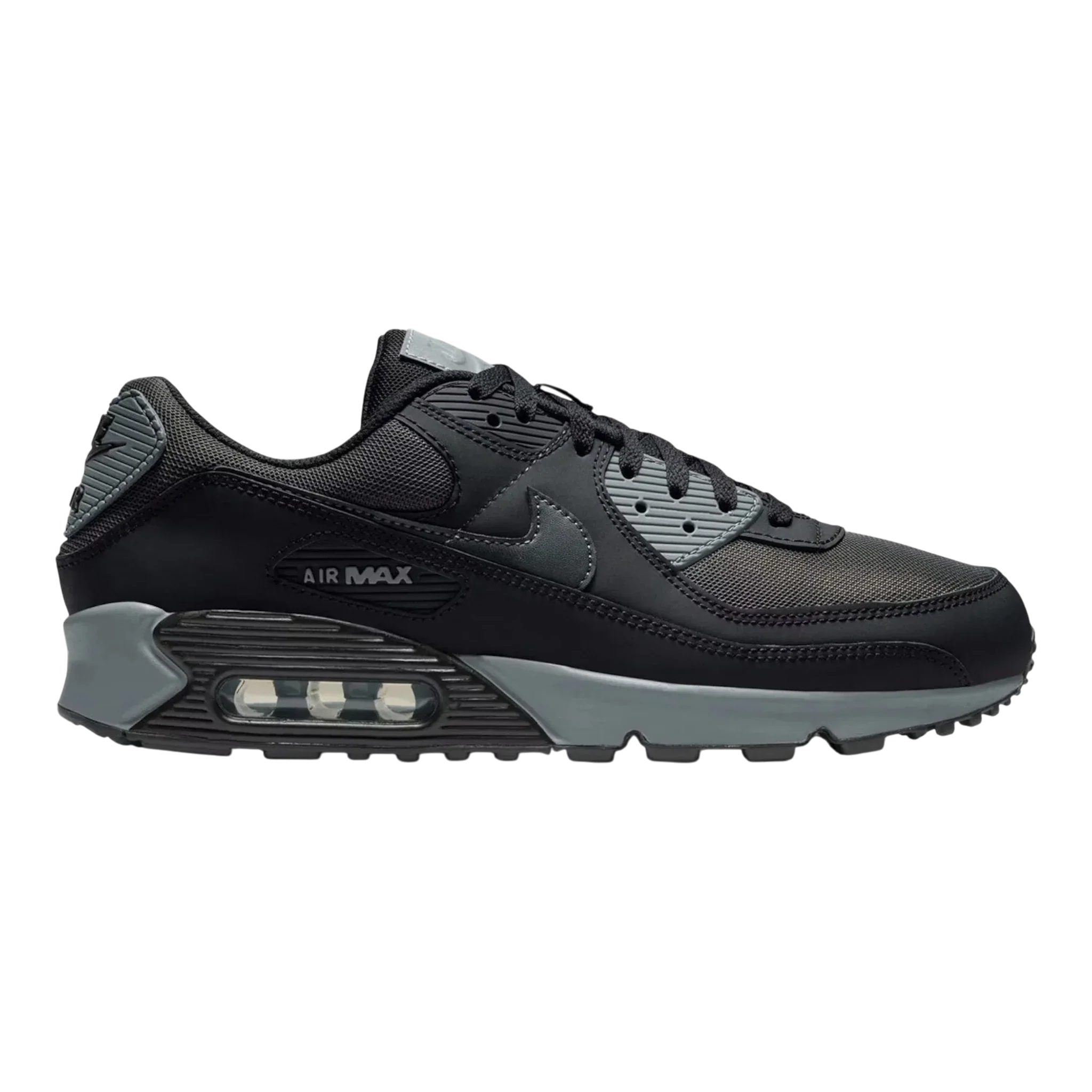 Nike Air Max 90 Men's Sneakers — Black/Cool Grey Low-Top