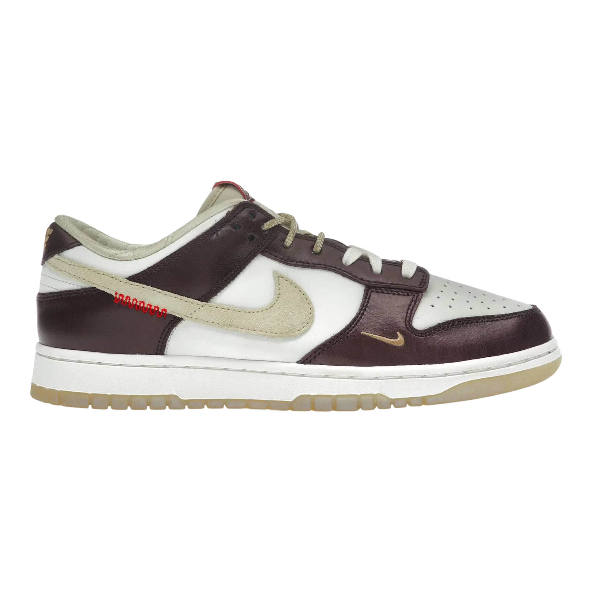 Nike Dunk Low LX Women's Sneakers — Sail/Burgundy Leather Low-Top