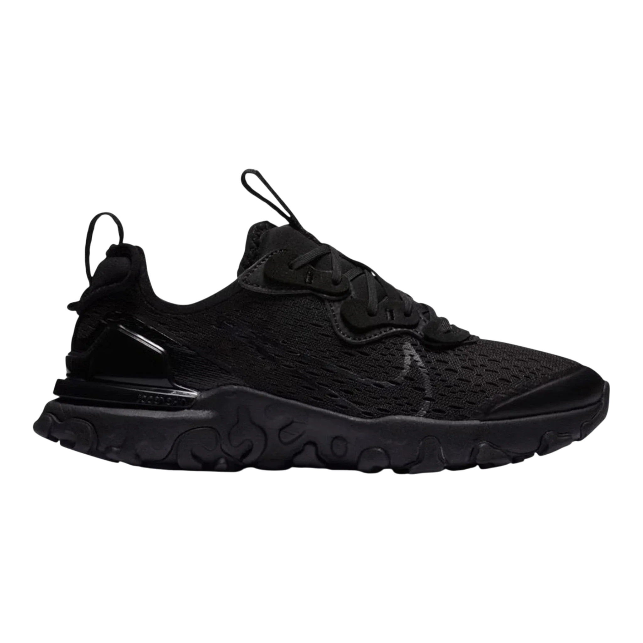 Nike React Vision Big Kids' (GS) Sneakers — Black/Smoke Grey Low-Top