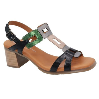 Eric Michael Nolita Leather Block Heel Sandal