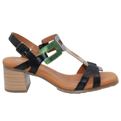Eric Michael Nolita Leather Block Heel Sandal